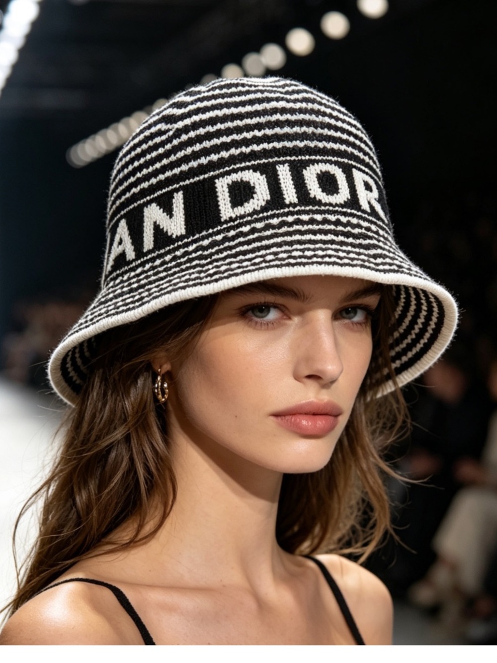 Christian. Dior. Dioriviera D-Tulipe small Brim Cloche Hat